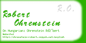 robert ohrenstein business card